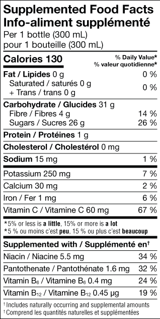 Informations nutritionnelles