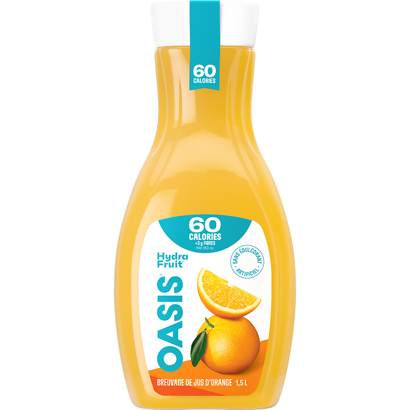 OASIS HYDRAFRUIT ORANGE 60 CAL+FIBRE Plastique PET 1.5L